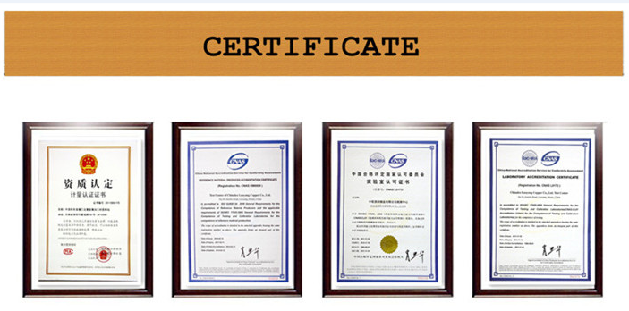 CNC 금속 부품 certificate